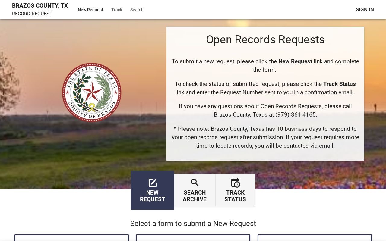 Brazos County booking record JustFOIA request source